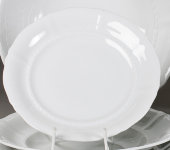 Набор тарелок десертных, 19 см, Соната "Белый фарфор", 0000, Leander