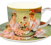Чашка с блюдцем Балерины на отдыхе в подарочной упаковке
