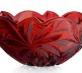 Салатник 22 см Flora красный, Aurum Crystal s.r.o.