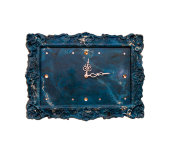 Часы настенные картина синий, Арбет-мрамор