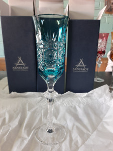 Бокал для шампанского "Дрезден", 1 шт, бирюзовый, Arnstadt Kristall item