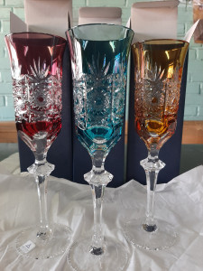 Бокал для шампанского "Дрезден", 1 шт, бирюзовый, Arnstadt Kristall item