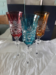Бокал для шампанского "Дрезден", 1 шт, бирюзовый, Arnstadt Kristall item