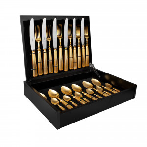 Набор столовых приборов 24/6, PICCADILLY matte gold, подарочная упаковка, Cutipol item