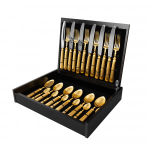 Набор столовых приборов 24/6, PICCADILLY matte gold, подарочная упаковка, Cutipol item