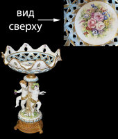 Чаша в центр стола с ангелами, Tiche Porcellane