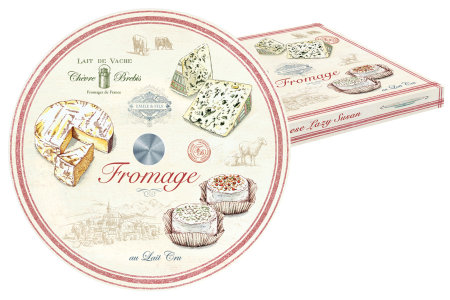 Блюдо стекл. д/сыра (вращающееся) FROMAGE в подарочной упаковке item