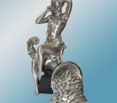 Скульптура "Фортуна" на зеленой мраморной подставке, Linea Argenti Скульптура "Фортуна" на зеленой мраморной подставке, Linea Argenti