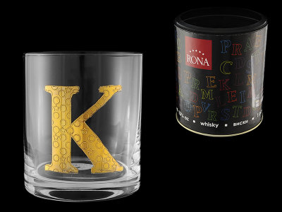 Стакан для виски (1 шт) Азбука Буква "K", Rona item