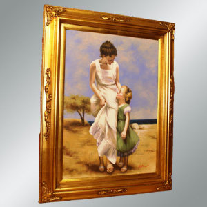 Картина "Мама с дочкой у моря", 70х90 см, Bertozzi Cornici item