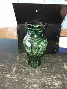 Ваза "Симфония", изумруд, 9020/32, Arnstadt Kristall item