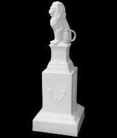 Статуэтка "Лев сидящий на высокой подставке", Ceramiche Dal Pra  