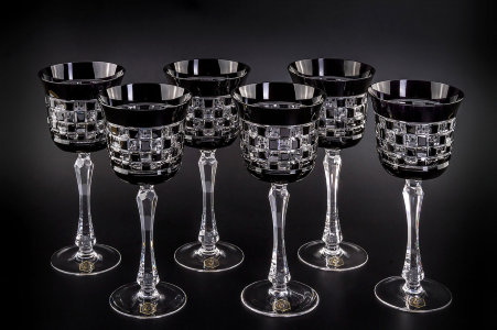 Бокалы для воды "Чёрный бриллиант", набор 6 шт, Cristallerie DE Montbronn item