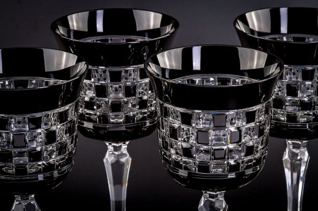 Бокалы для воды "Чёрный бриллиант", набор 6 шт, Cristallerie DE Montbronn item