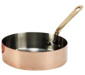 Сотейник с прямым бортом с ручкой из чугуна, 20 см., Классическая медь, De Buyer