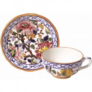Чашка и блюдце для завтрака "Пионы", Gien item