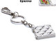 Брелок квадратный для ключей "COCO" со стразами Swarovski и карабином, Chinelli item