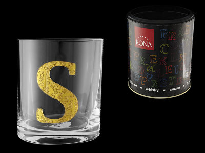 Стакан для виски (1 шт) Азбука Буква "S", Rona item