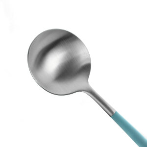 Набор столовых приборов 24/6, с бирюзовыми ручками "GOA matte turquoise", Cutipol item