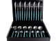 Набор столовых приборов 24/6, с бирюзовыми ручками "GOA matte turquoise", Cutipol item