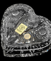 Доза с крышкой "Сердце", хрусталь, Aurum Crystal