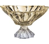 Салатник на ножке 33см "Plantica" амбер, Aurum Crystal s.r.o.