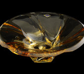 Салатник 30.5 см "Оклахома" амбер, Aurum Crystal s.r.o.