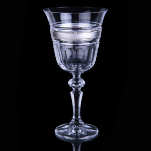Набор для вина, 6 бокалов, отделка серебряного цвета, 18х9 см CR1804BC item