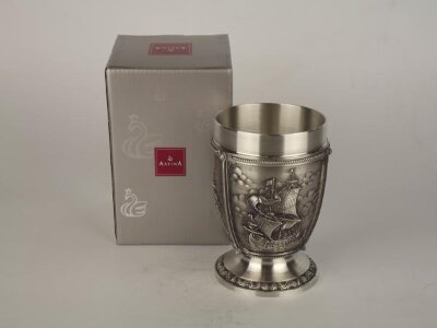 Стакан для пива оловянный "Парусник", 10315, Artina item