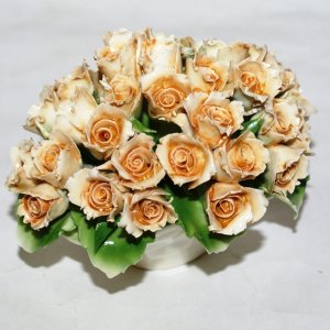 Декоративная корзина с розами, Artigiano Capodimonte item