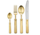 Набор столовых приборов 24/6, матовая позолота, FONTAINEBLEAU Gold Brushed, Cutipol