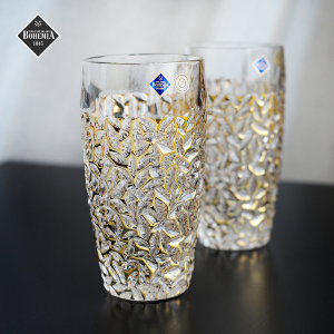 Стаканы для воды NICOLETTE "мрамор золотой", набор 6 шт, Bohemia Jihlava item