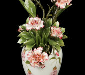Корзинка с розами и гвоздиками, F2329, элитный фарфор, Dea Capodimonte Корзинка с розами и гвоздиками, F2329, элитный фарфор, Dea Capodimonte