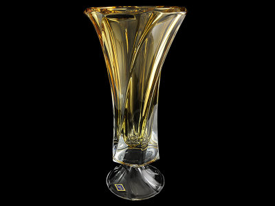 Ваза 40 см на ножке "Оклахома" амбер, Aurum Crystal s.r.o. item