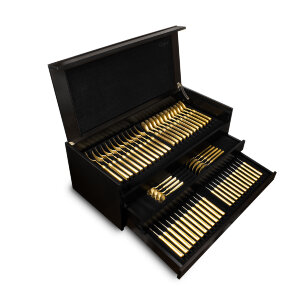 Набор столовых приборов 72/12, матовая позолота, FONTAINEBLEAU Gold Brushed, Cutipol item