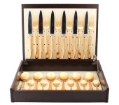 Набор столовых приборов 24/6 "Carre Gold" матовый, Cutipol