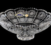 Ваза для фруктов хрустальная 33 см, Aurum Crystal