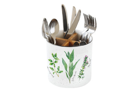 Банка-подставка п/кух.инструменты, ст.приборы Herbarium в подарочной упаковке item