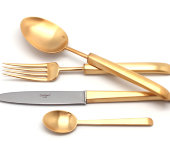 Набор столовых приборов 72/12 "Carre Gold" матовый, Cutipol