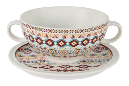 Суповая чашка на блюдце Ацтека item