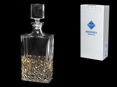 Штоф NICOLETTE "мрамор золотой", Bohemia Jihlava item