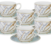 Набор 12 предметов Марсель: 6 чашек + 6 блюдец