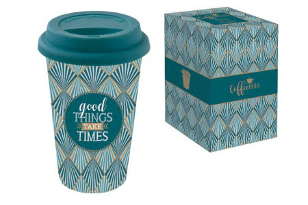 Кружка с крышкой (зелёная ) TRAVEL MUG в подарочной упаковке item