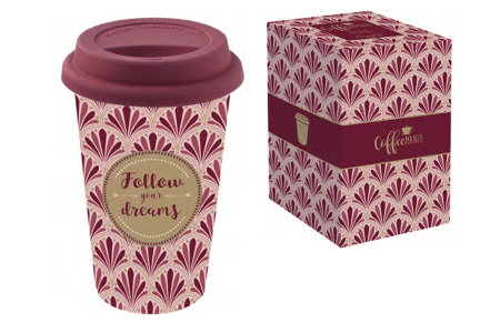 Кружка с крышкой (бордо) TRAVEL MUG в подарочной упаковке item
