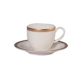 Набор кофейных пар на 6 персон "Золотая вышивка", Royal Bone China Набор кофейных пар на 6 персон "Золотая вышивка", Royal Bone China