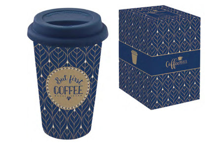 Кружка с крышкой (синяя) TRAVEL MUG в подарочной упаковке item