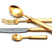 Набор столовых приборов 72/12 "Piccadilly Gold" матовый, Cutipol