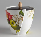 Банка для сыпучих продуктов "Яблоки и камелии", Ceramiche Viva Банка для сыпучих продуктов "Яблоки и камелии", Ceramiche Viva