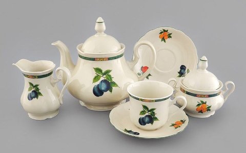 Чайный сервиз 15/6 Мэри-Энн "Фруктовый сад - Слоновая кость", 080H, Leander item