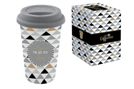 Кружка с крышкой (серая) TRAVEL MUG в подарочной упаковке item